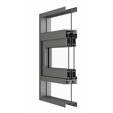 Triple Sash Vertical Sliding Aluminum Window Profile