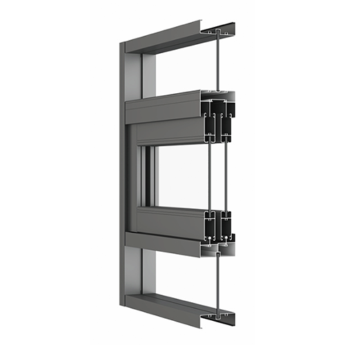 Triple Sash Vertical Sliding Aluminum Window Profile